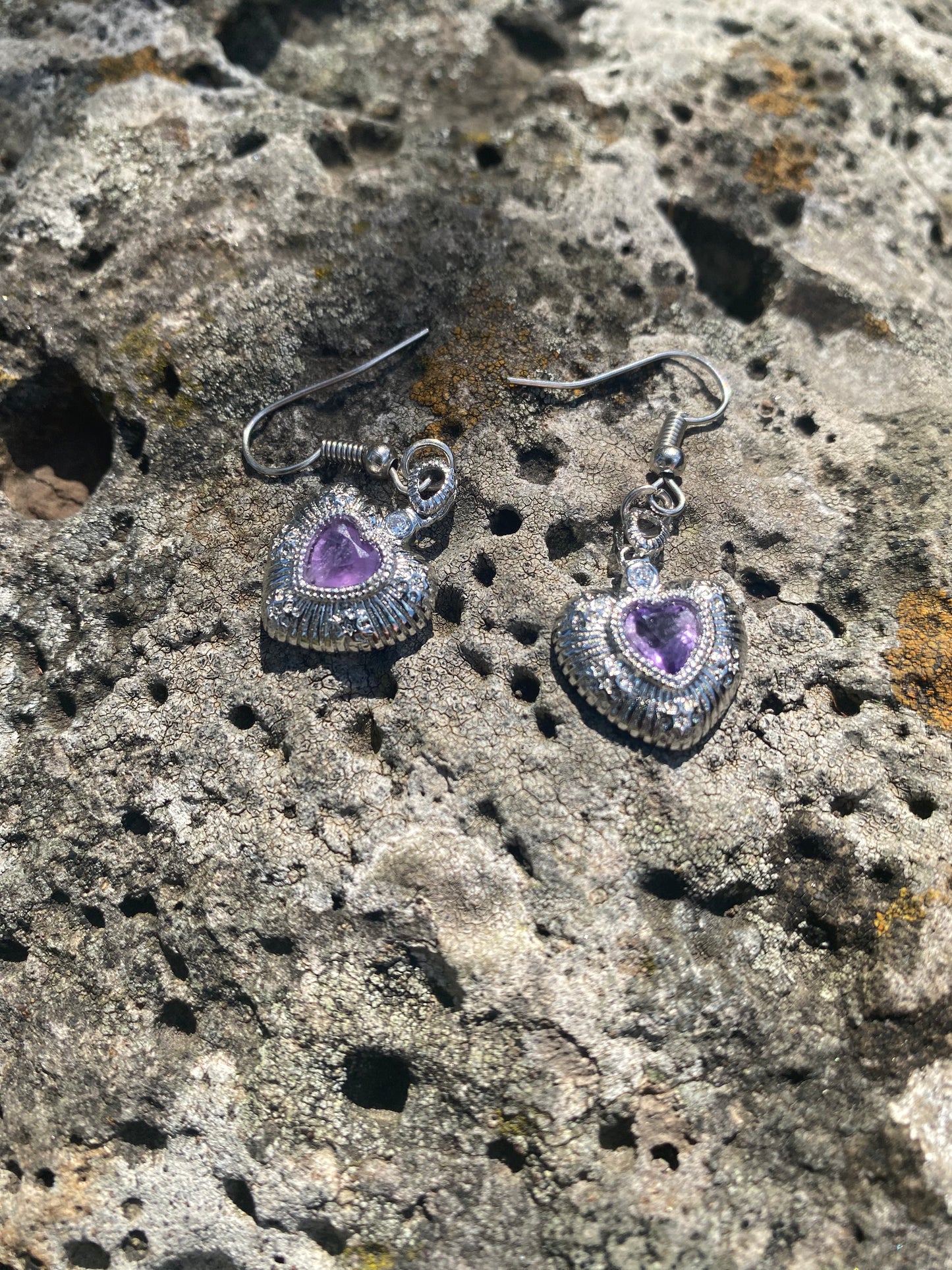 earrings heart shape drop