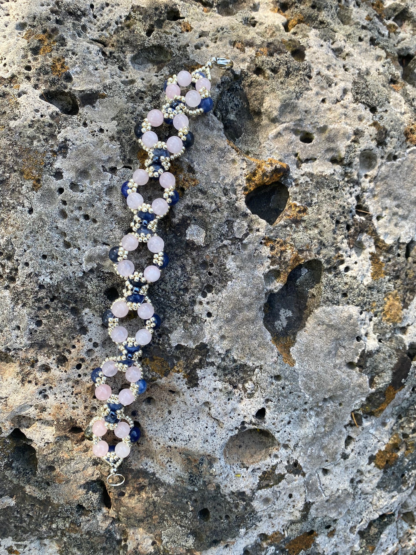 Wreath style bracelet 6mm round beads